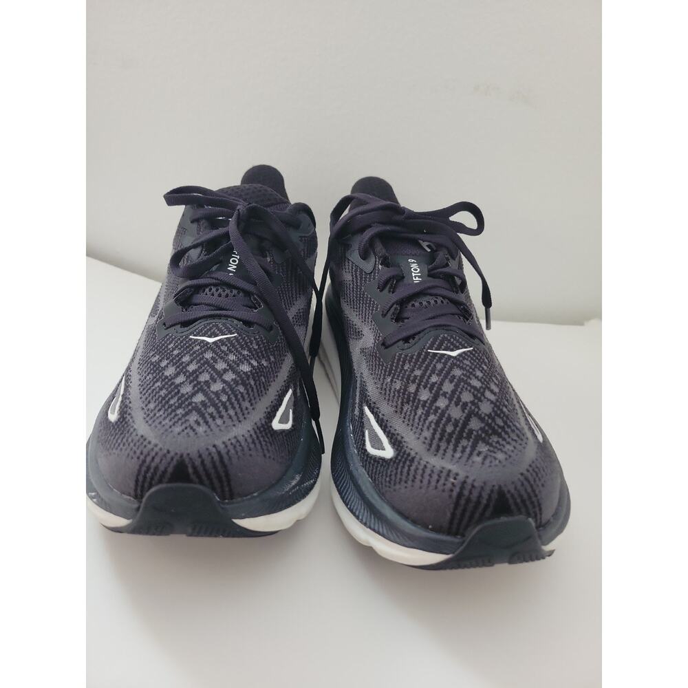 8.5 Hoka Women's Clifton 9 Black/White, Running Shoes-US 8.5 B - Picture 4 of 13